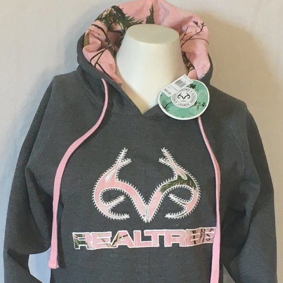 Realtree Xtra Gray Pink Camo Pullover Hoodie - Picture 1 of 8